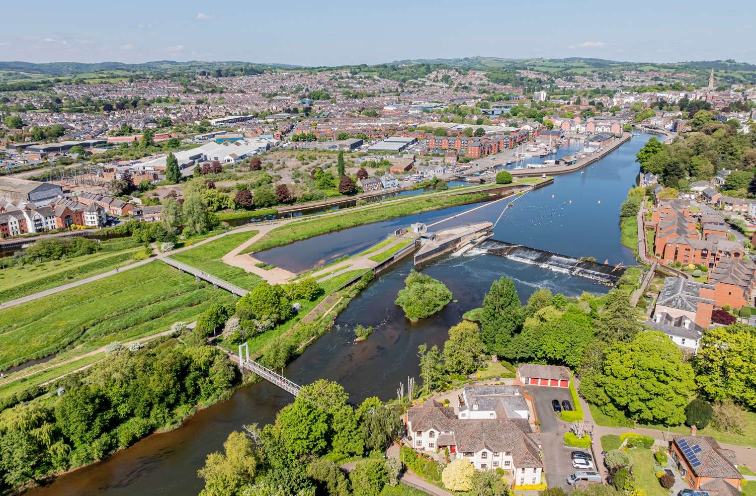 St Leonards in Exeter Aerial View